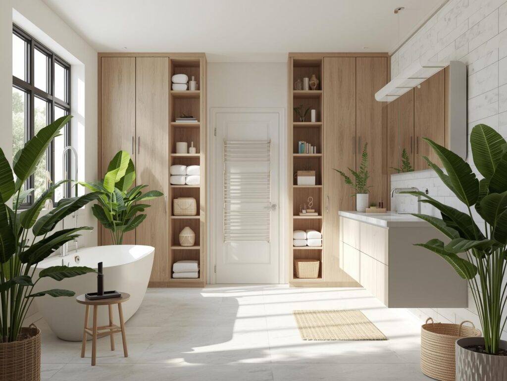 Beautiful finished bathroom achieved with low bathroom renovation cost.